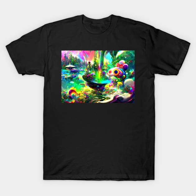 Color Globs | Rainbow Water Forest T-Shirt by AlexandrAIart